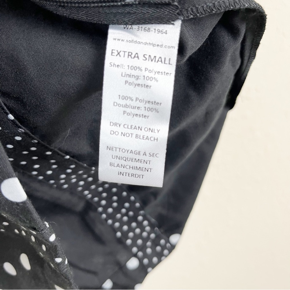 Solid & Striped Black Polka Dot Mini Dress Size Xs - image 6